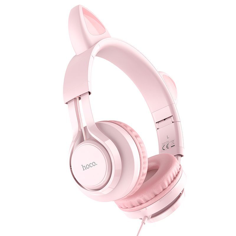 HOCO W36 Cat Ear Headphones for Kids Wired with Microphone 3.5mm Plug Cord Length 1.2m Compatible with Phones and Tablets - Dream Blue HOCO W36 Cat Ear Headphones for Kids Wired with Microphone 3.5mm Plug Cord Length 1.2m Compatible with Phones and Tablets - Dream Blue